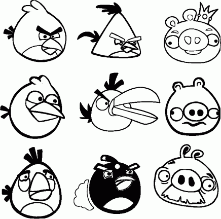 colorear Angry Birds (1000)