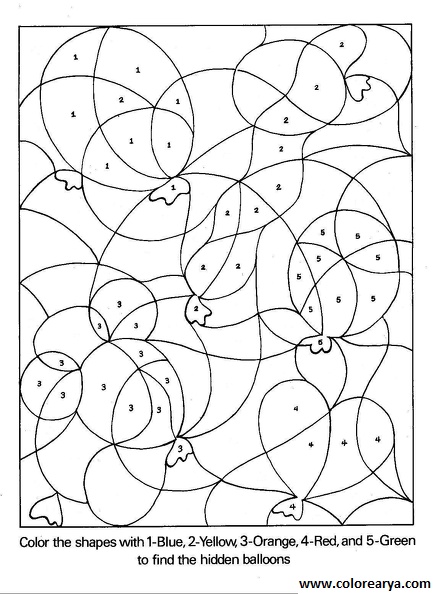 paint by numbers winter coloring pages - photo #16