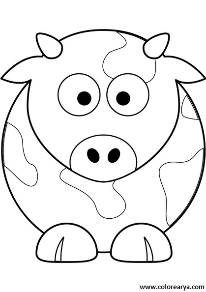Dibujos de vacas animadas para colorear - Imagui