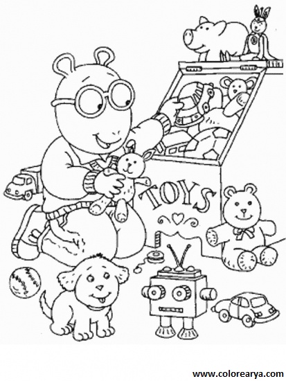 colorear Arthur y sus Amigos (3).jpg