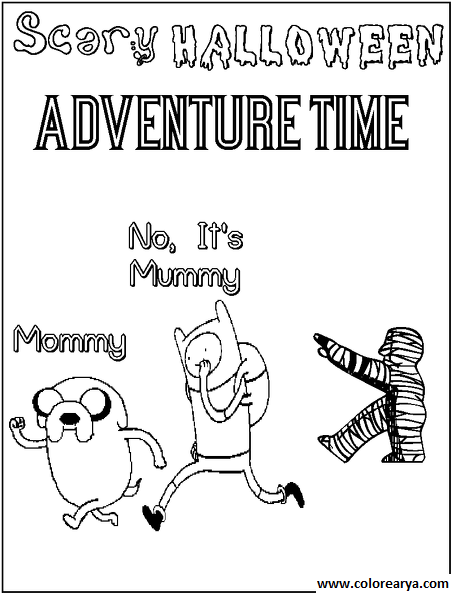 dibujos colorear hora aventuras (5)
