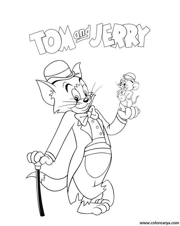 Dibujos colorear tom y jerry (3)