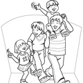 Dibujos colorear la familia (3)