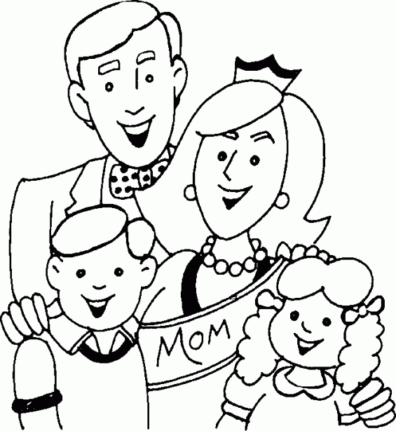 Dibujos colorear la familia (10)