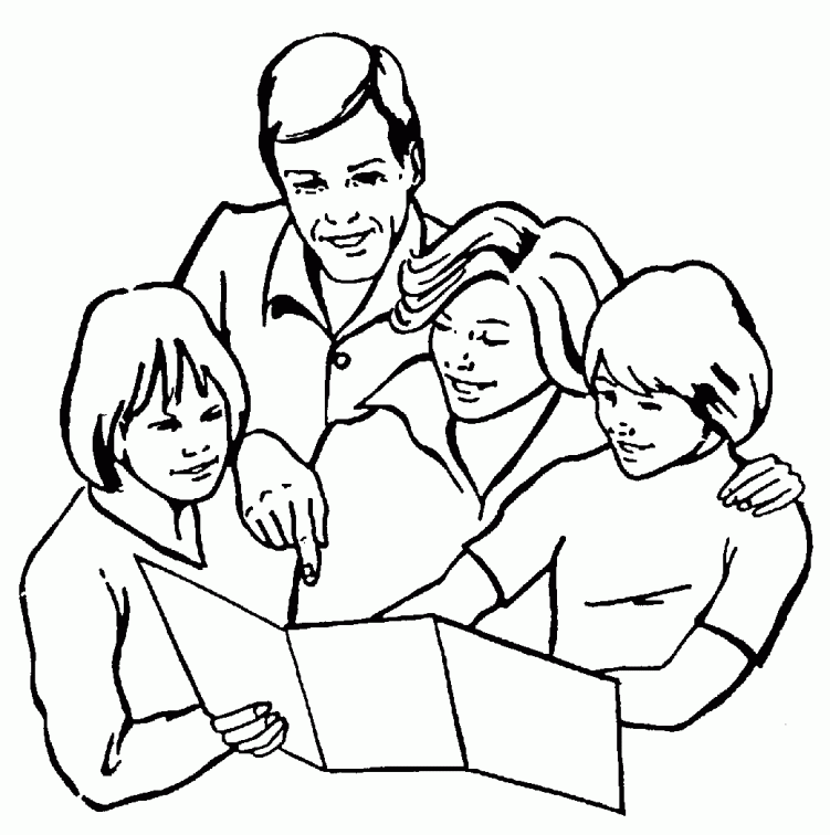 Dibujos colorear la familia (11)