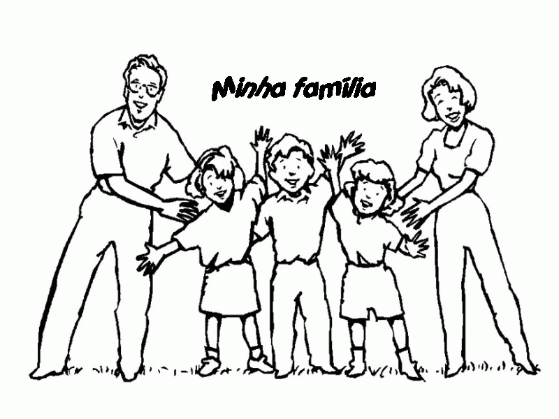 Dibujos colorear la familia (13)