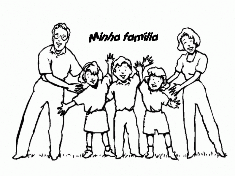 Dibujo de familia grande para colorear - Imagui