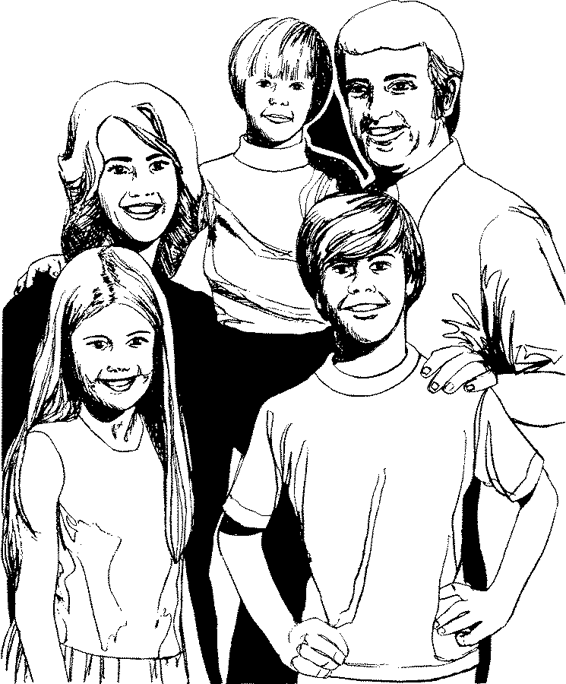 Dibujos colorear la familia (16)