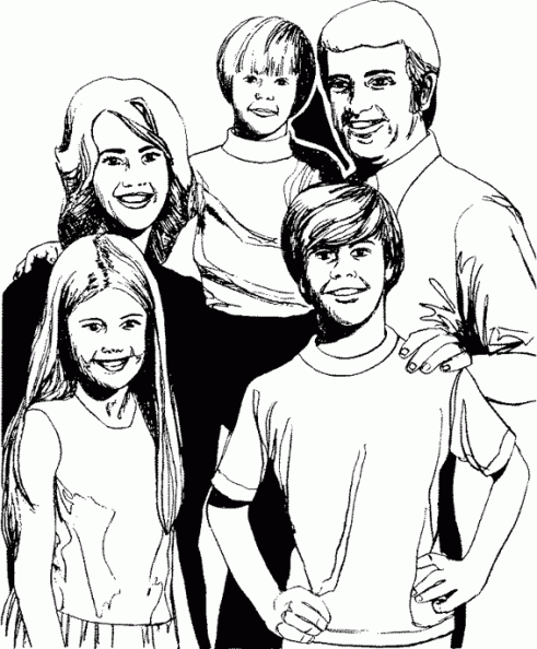 Dibujos colorear la familia (16).gif