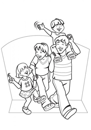 Dibujos colorear la familia (17)