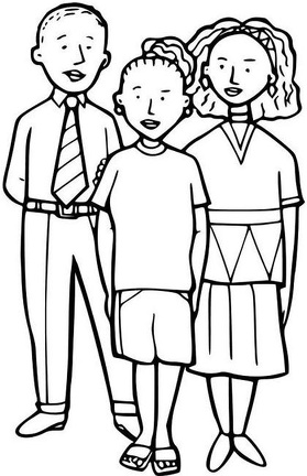 Dibujos colorear la familia (19)