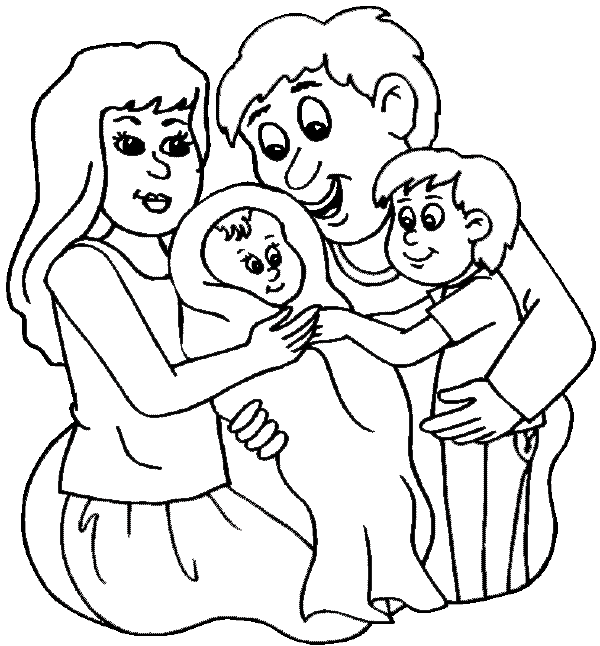 Dibujos colorear la familia (21)