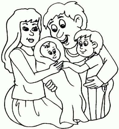 Dibujos colorear la familia (21)