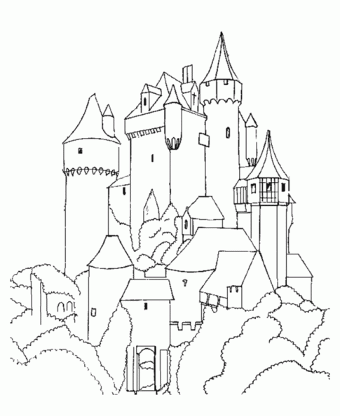 dibujos colorear castillo (6).gif