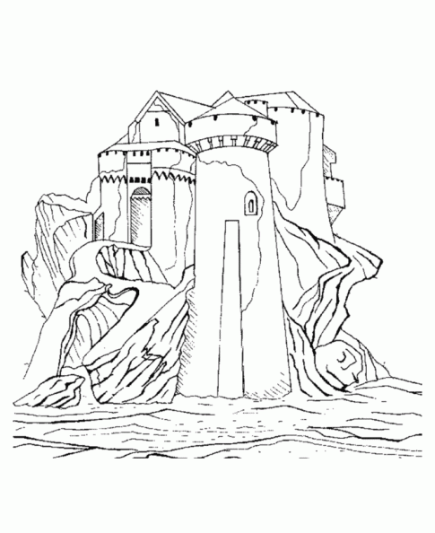 dibujos colorear castillo (7).gif