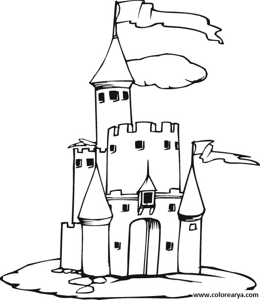 dibujos colorear castillo (9)