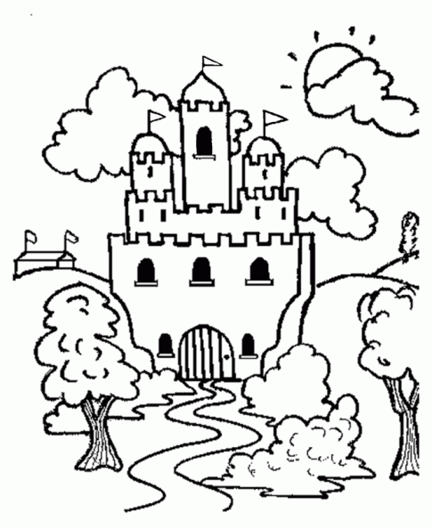 dibujos colorear castillo (11).gif