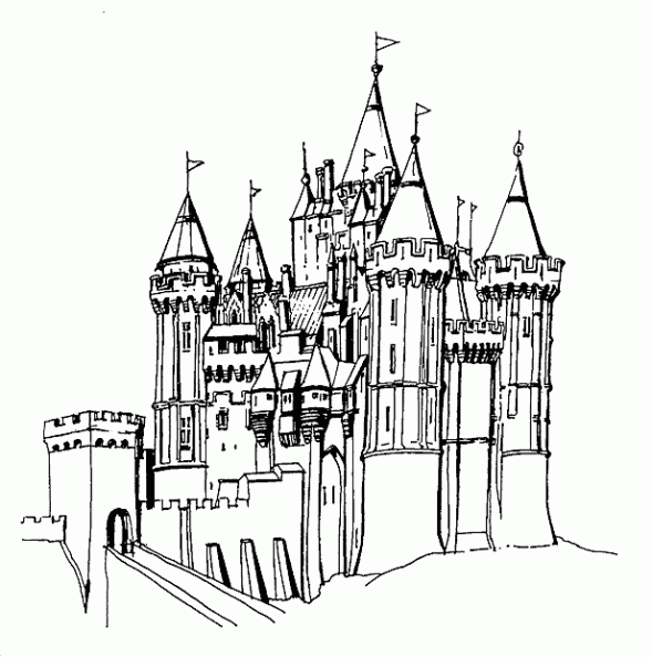 dibujos colorear castillo (13).gif
