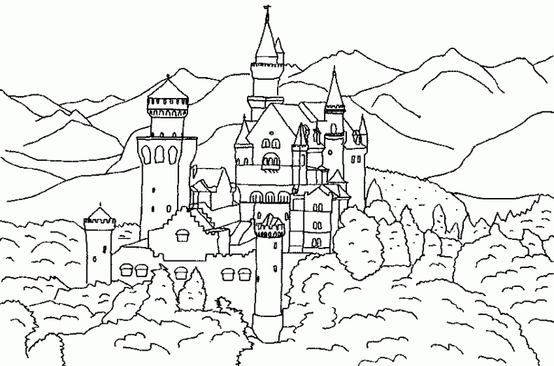 dibujos colorear castillo (24).gif