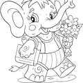 dibujos para pintar elefante (5)
