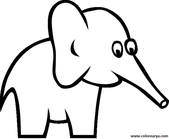 dibujos para pintar elefante (5)
