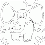 dibujos para pintar elefante (14)