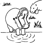 dibujos colorear hipopotamo (2000)