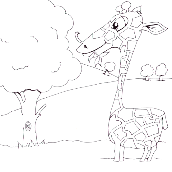 dibujos colorear jirafa (4).gif