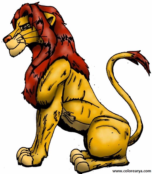 dibujos para pintar leon (2)