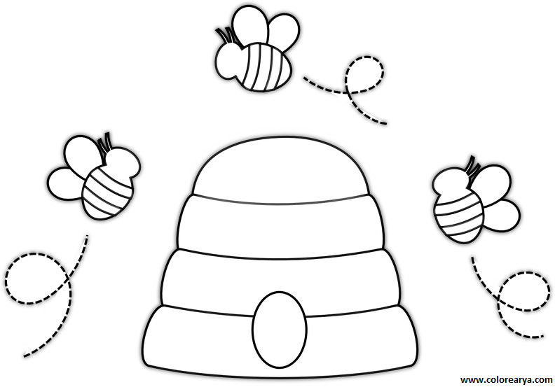 Panal de abejas animadas para colorear - Imagui