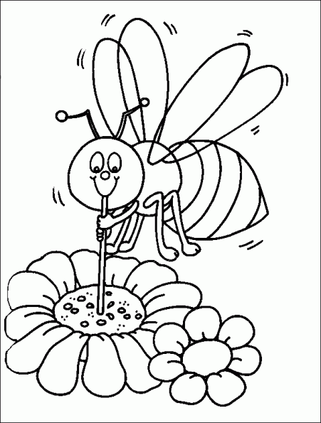 dibujos colorear abeja (5).gif