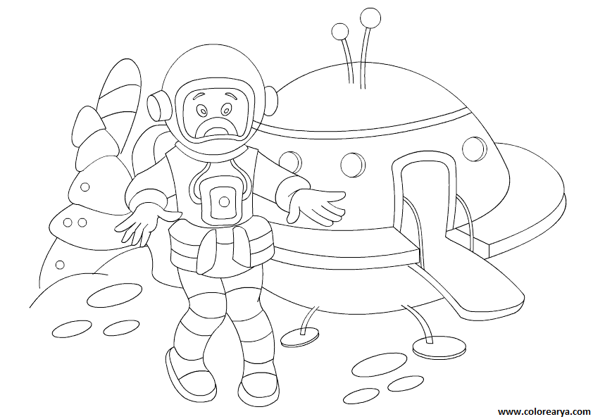 dibujos pintar astronauta (6)