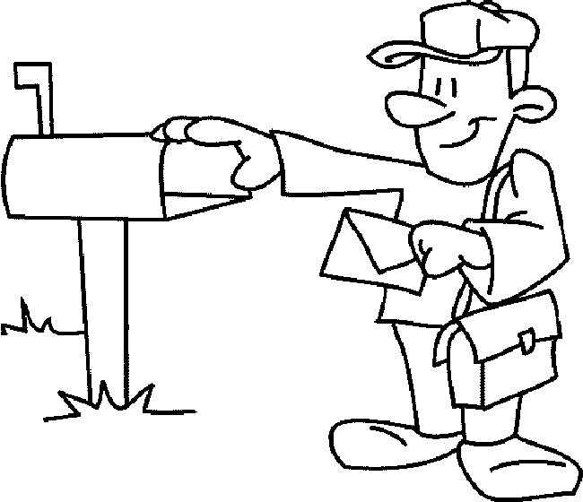 mailman coloring pages for toddlers - photo #22