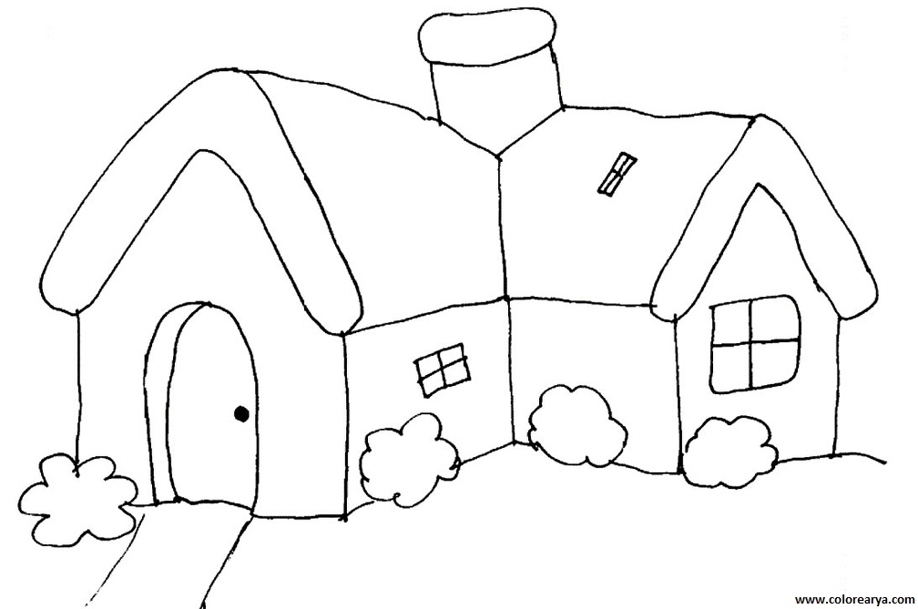 dibujos pintar y colorear casa (4)
