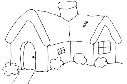 dibujos pintar y colorear casa (4)