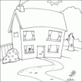 dibujos pintar y colorear casa (10).gif