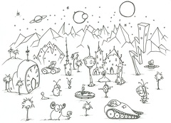 dibujos colorear extraterrestres (3)
