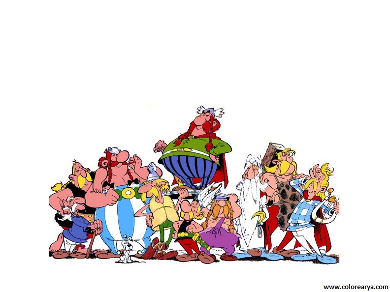 colorear Asterix y Obelix (1)