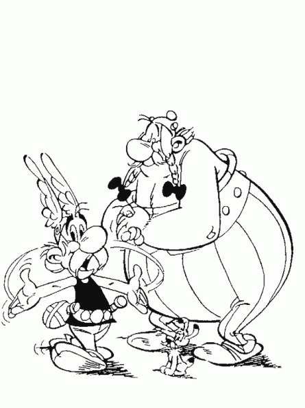 colorear Asterix y Obelix (5).gif