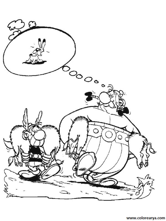 colorear Asterix y Obelix (19)