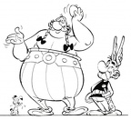 colorear Asterix y Obelix (25)