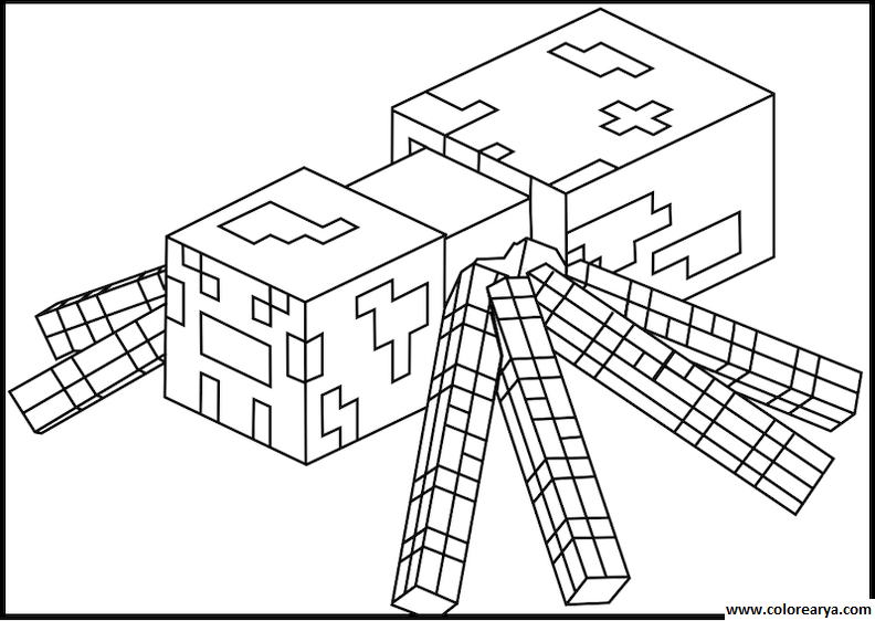 minecraft coloring pages - photo #13