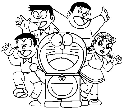 Dibujos para colorear Doraemon (3)