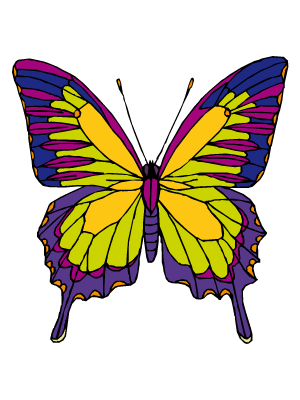dibujos pintar mariposa (1).gif